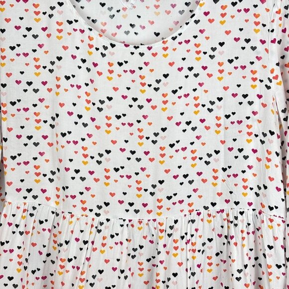 Jane and Delancey Womens' All over heart pattern tiered ruffle blouse size XL - Picture 3 of 12